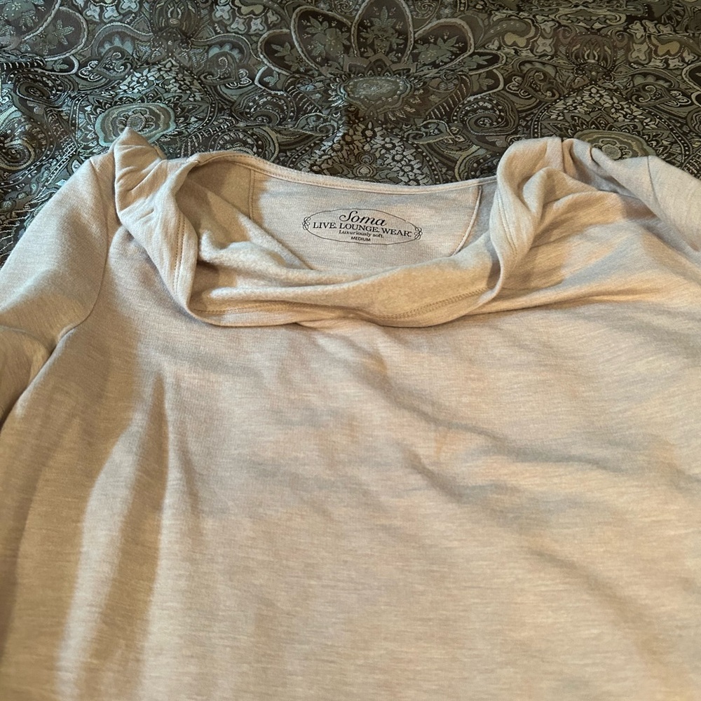 Soma Cream Cowl Neck Top